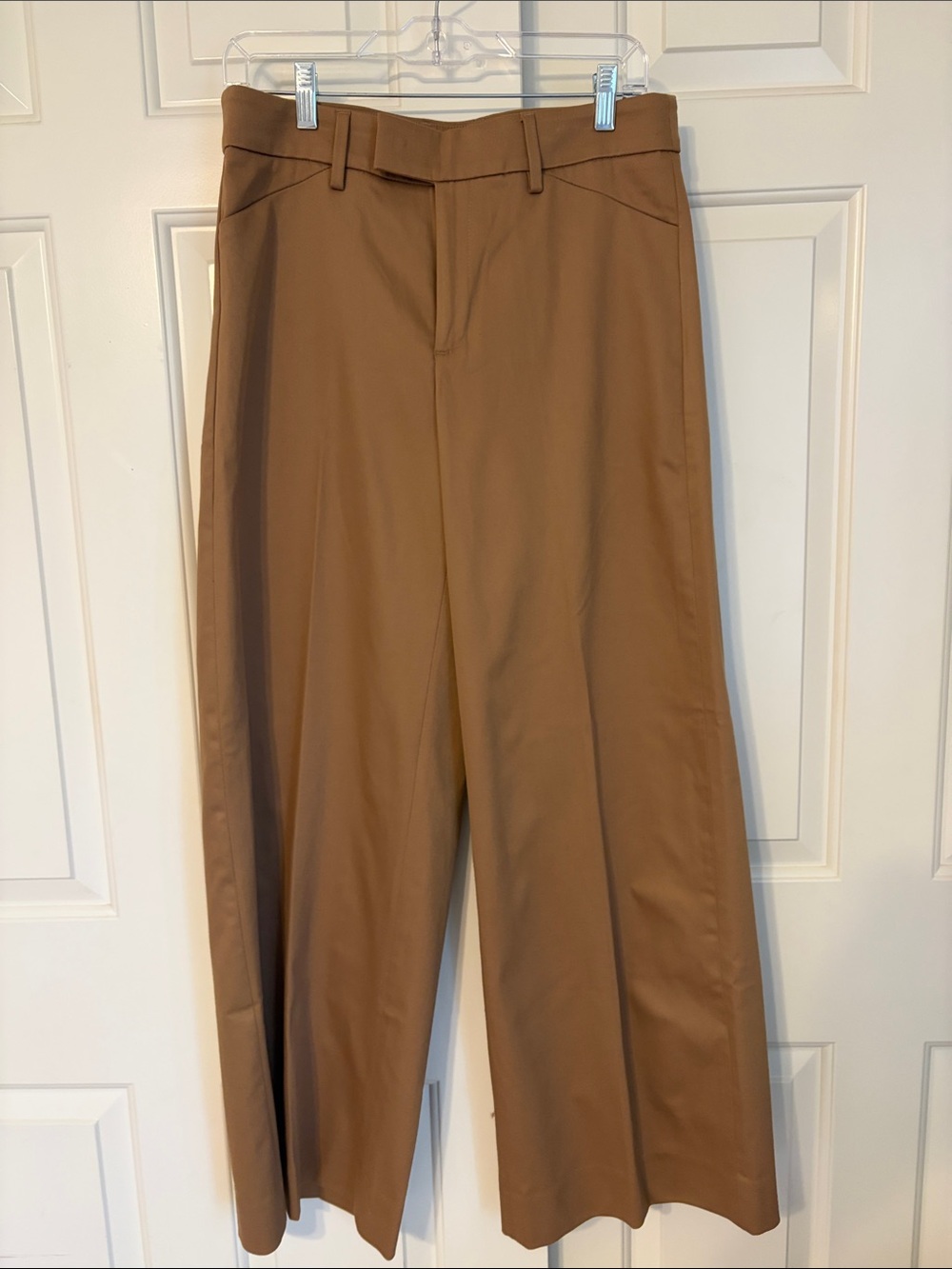 Banana Republic Wide-Leg Dress Pants in Tan Brown